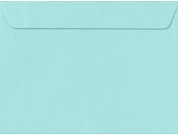 LUXPaper 9 x 12 Booklet Envelopes | Seafoam Blue | 80lb. Text | 50 Qty - Image 4