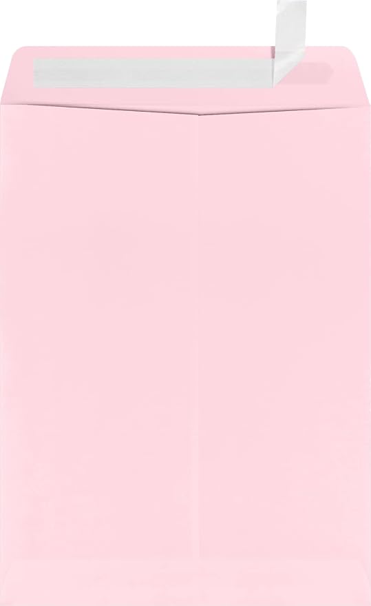LUXPaper 9 x 12 Open End Envelopes | Peel & Press | Candy Pink | 80lb. Text | 1 by LUXPaper