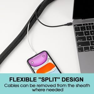 AGPTEK Cable Sleeve, 10ft - Image 4