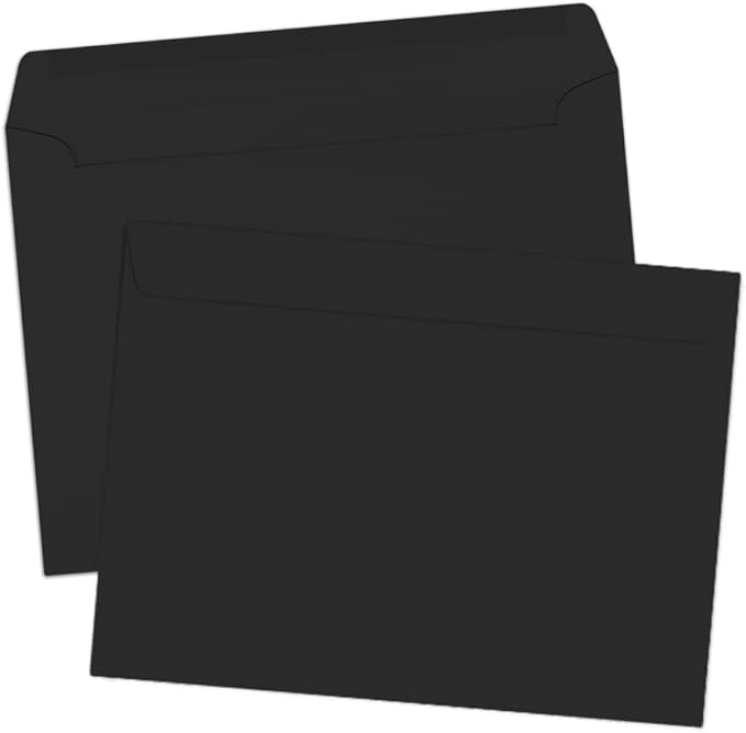 LUXPaper 9 x 12 Booklet Envelopes | Midnight Black | 80lb. Text | 50 Qty - Image 3