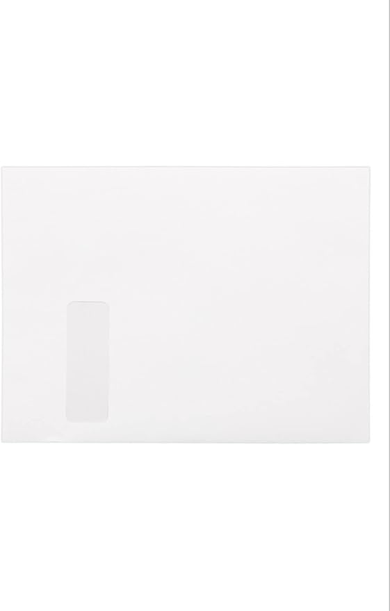 LUXPaper 9 x 12 Booklet Window Envelopes | Bright White | 28lb. Text | 500 Qty by LUXPaper