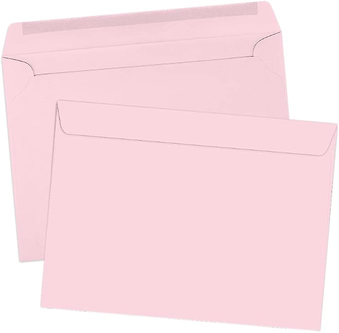 LUXPaper 9 x 12 Booklet Envelopes | Candy Pink | 80lb. Text | 500 Qty - Image 2