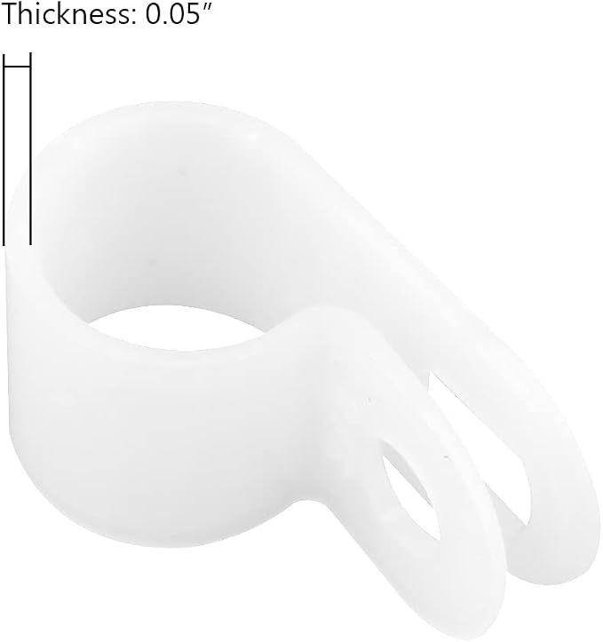 Cable Clamp R-Type Cable Clip Wire Clamp 3/8" Nylon Screw Mounting Cord - Image 4