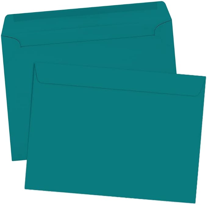 LUXPaper 9 x 12 Booklet Envelopes | Teal | 80lb. Text | 1, 000 Qty - Image 3