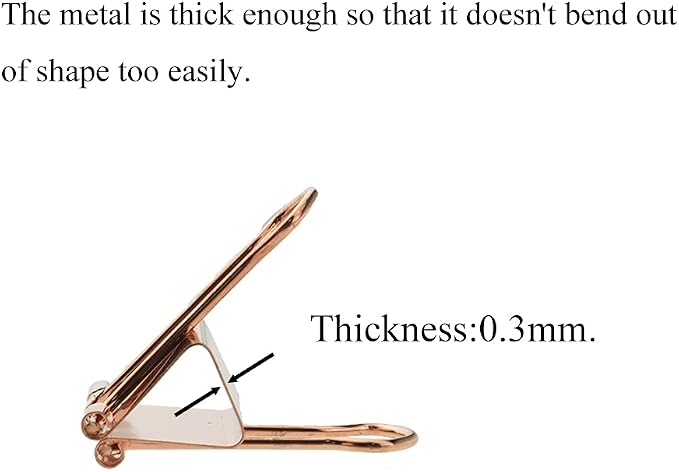 HAHIYO Binder Clips Paper Clamps Spring Steel Sturdy 0.98 inch Width 0.31 Inch - Image 3