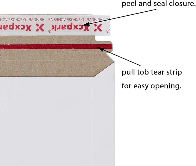 Xxcxpark 50 Pack Rigid Mailers 9.25 x 11.75 inches, Self Seal Photo Document - Image 4