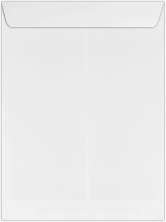 LUXPaper 9 x 12 Open End Envelopes | Peel & Press | White | 28lb. Text | 500 Qty - Image 2