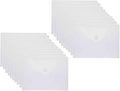 9x7 Clear Plastic Envelopes Hook Loop Closure Receipt Stickers Storage Holder by YESSART