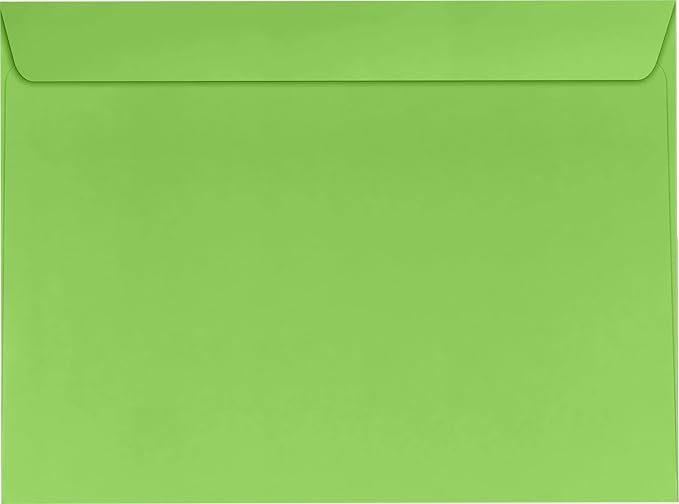 LUXPaper 9 x 12 Booklet Envelopes | Limelight Green | 80lb. Text | 50 Qty by LUXPaper