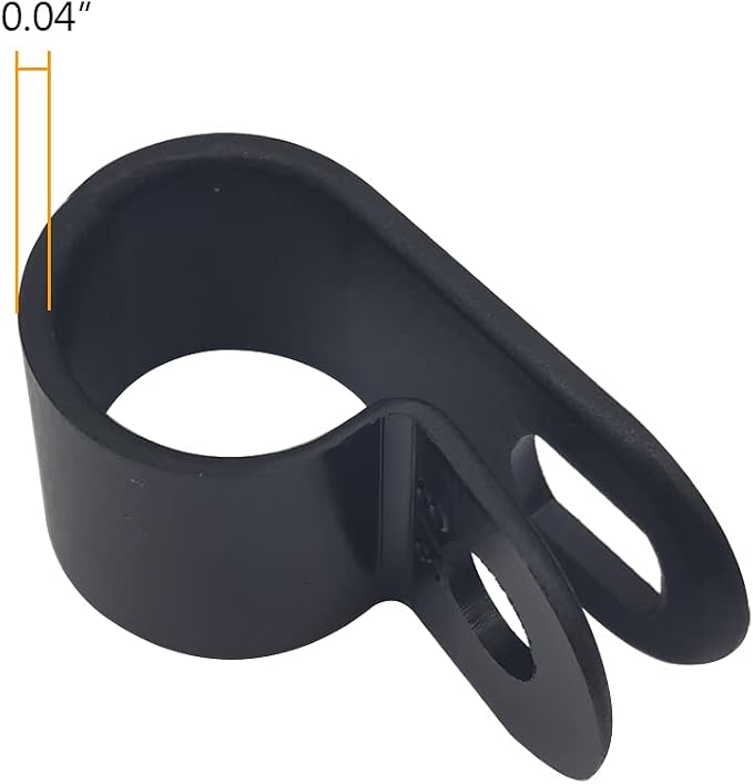 Cable Clamp R-Type Cable Clip Wire Clamp 3/8" Nylon Screw Mounting Cord - Image 4