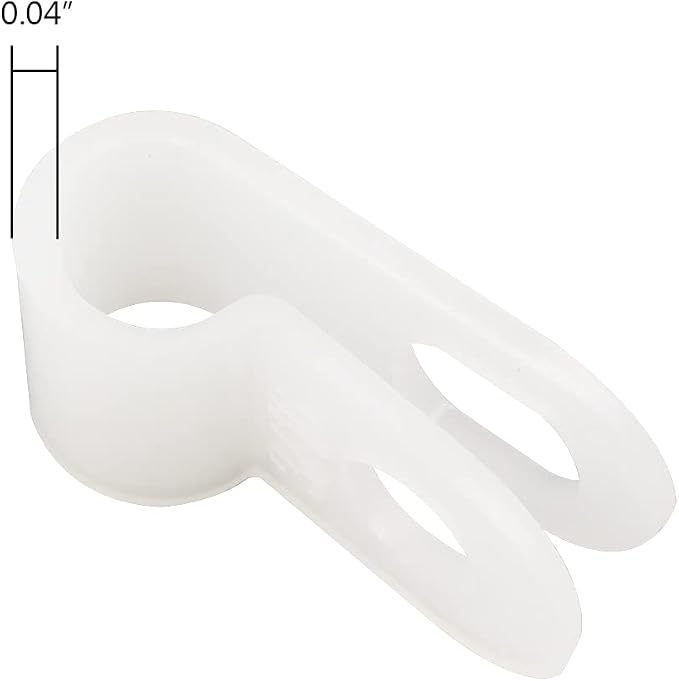 Cable Clamp R-Type Cable Clip Wire Clamp 3/16" Nylon Screw Mounting Cord - Image 4