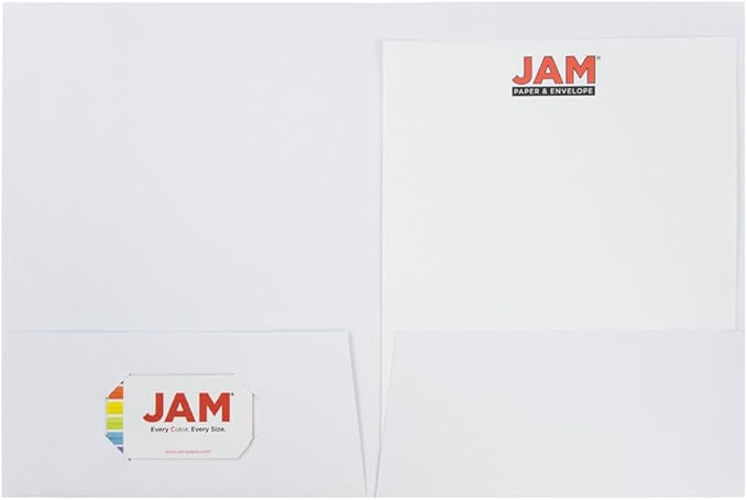 JAM PAPER Two Pocket Textured Linen Presentation Folders - Image 3