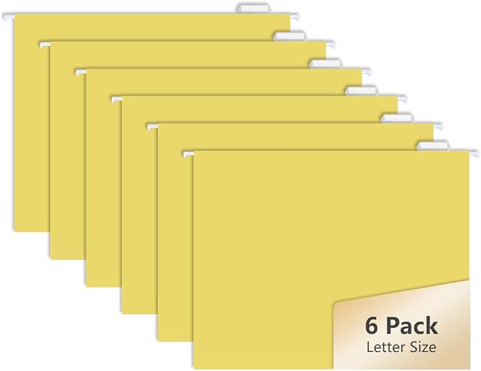 6pcs MagDurnus Hanging File Folders, Pastel Color Design, Letter Size by MagDurnus