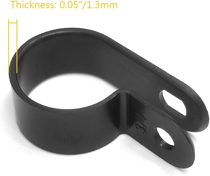 Cable Clamp R-Type Cable Clip Wire Clamp 3/4" Nylon Screw Mounting Cord - Image 4
