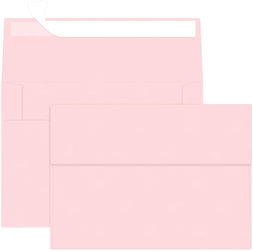 100 Packs Pink 5x7 Envelopes, A7 Envelopes by Ouzoustate
