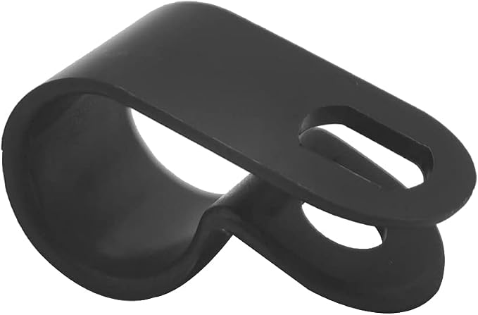 Cable Clamp R-Type Cable Clip Wire Clamp 3/8" Nylon Screw Mounting Cord - Image 5