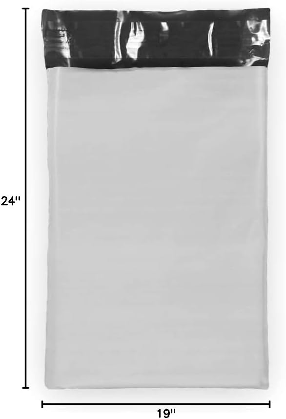 5 EcoSwift 19 x 24 White Poly Mailers Size #8 Self Sealing Bulk Packaging - Image 4