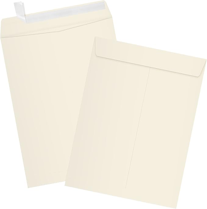LUXPaper 9 x 12 Open End Envelopes | Peel & Press | Natural | 70lb. Text | 500 - Image 3