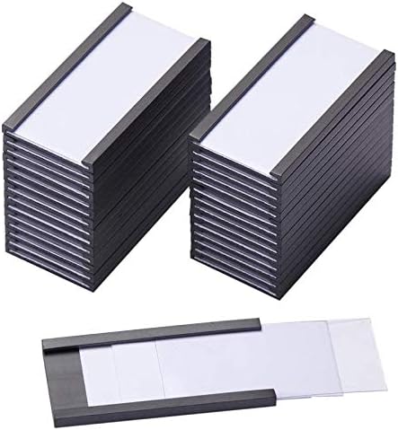 Magnetic Label Holders with Magnets, Data Card Holders with Clear Plastic by EEOYU