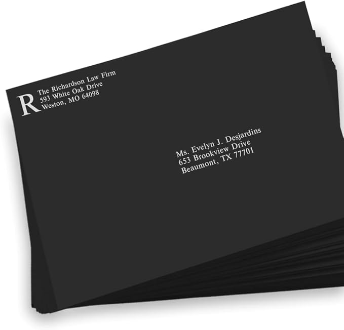 LUXPaper 9 x 12 Booklet Envelopes | Midnight Black | 80lb. Text | 50 Qty - Image 5