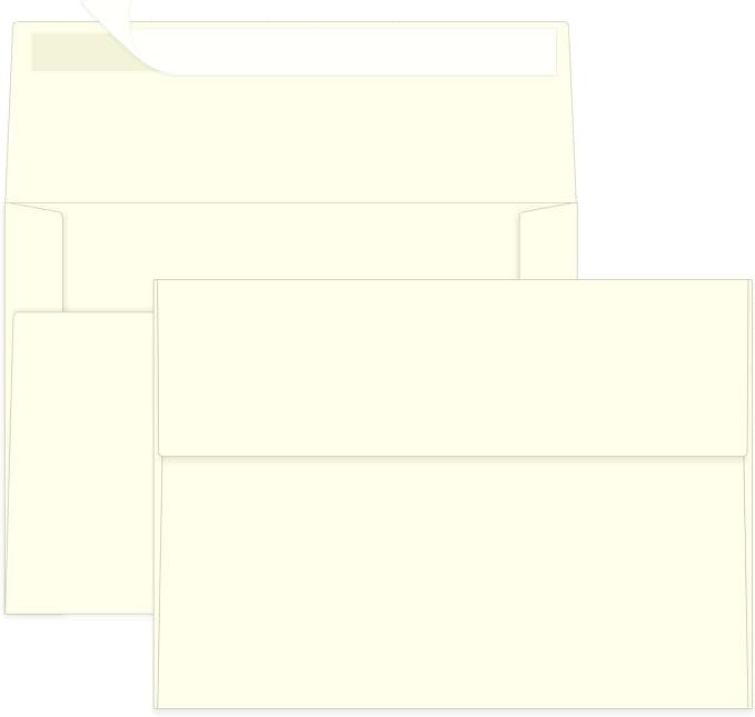 100 Packs 5x7 Cream Envelopes, A7 Envelopes by Ouzoustate
