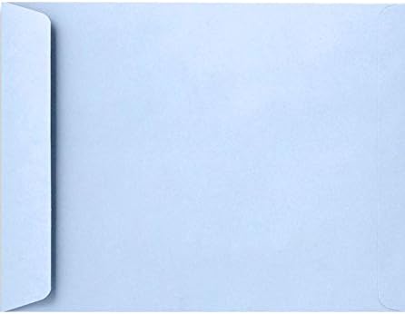 LUXPaper 9 x 12 Open End Envelopes | Peel & Press | Baby Blue | 80lb. Text | 50 by LUXPaper