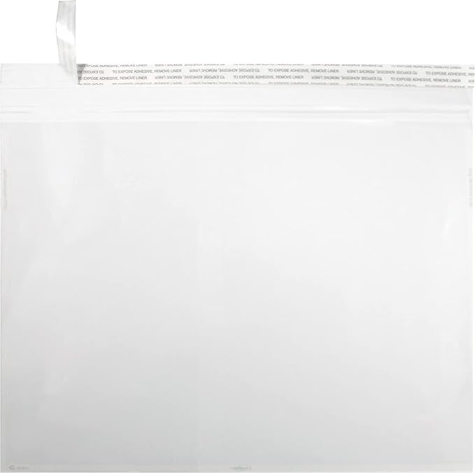 LUXPaper 9 x 12 Booklet Envelopes | Peel & Press | Crystal Clear | 3.5 Mil | 50 by LUXPaper