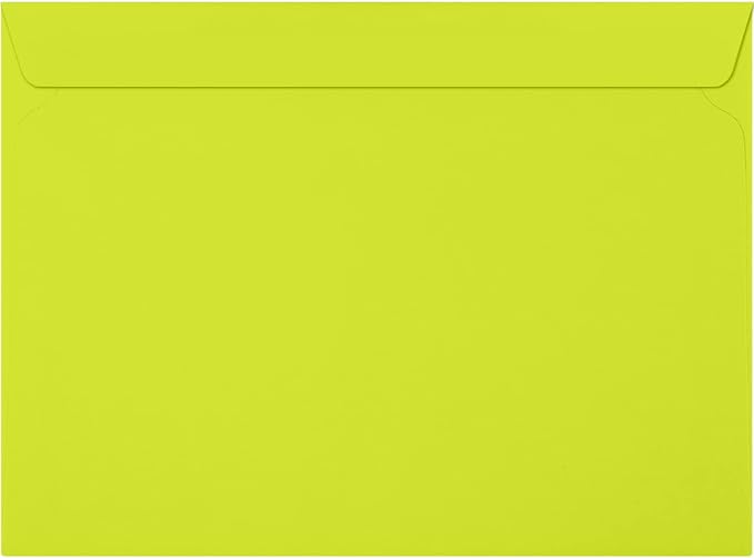 LUXPaper 9 x 12 Booklet Envelopes | Wasabi Green | 80lb. Text | 50 Qty by LUXPaper