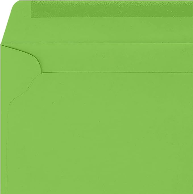 LUXPaper 9 x 12 Booklet Envelopes | Limelight Green | 80lb. Text | 50 Qty - Image 4
