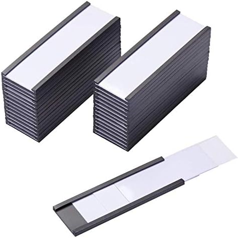 Magnetic Label Holders with Magnets, Data Card Holders with Clear Plastic by EEOYU
