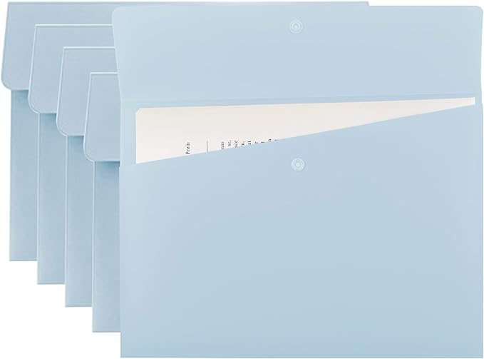 VANRA Poly File Folders Letter Size File Jackets Organizer Plastic Envelope A4 by VANRA