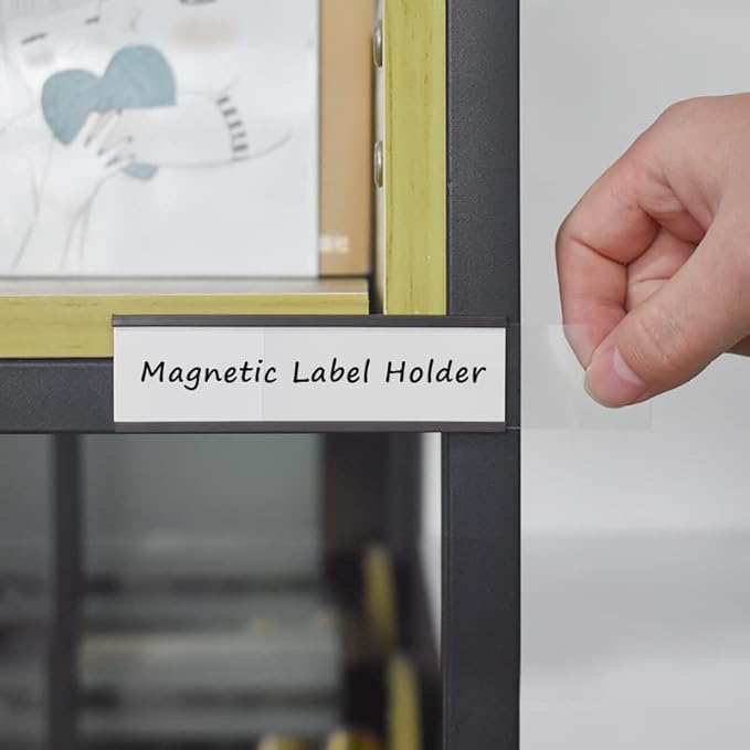 C Channel Magentic Label Holders 2x4 Inch, Magnetic Data Card Holders File - Image 5