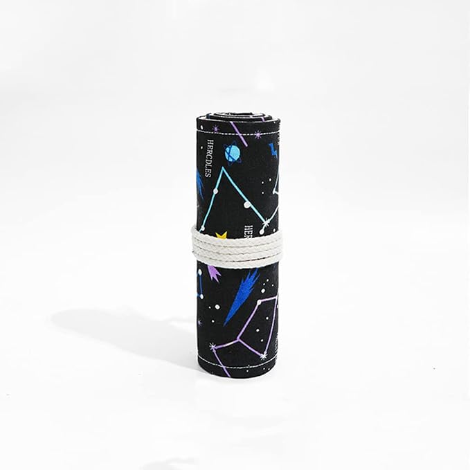 DIYOMR 24/36/72 Slots Pencil Wrap Pencil Rolls, Artist Colored Pencils Roll Up - Image 7