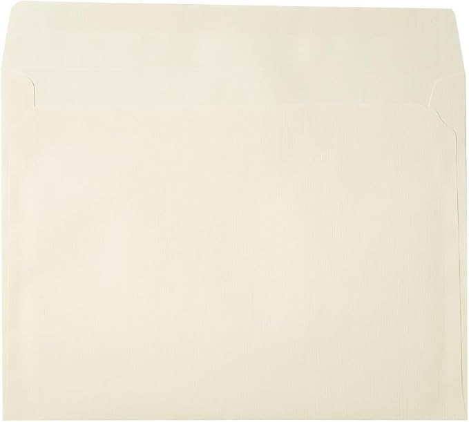 LUXPaper 9 x 12 Booklet Envelopes | Natural Linen | 80lb. Text | 250 Qty - Image 2