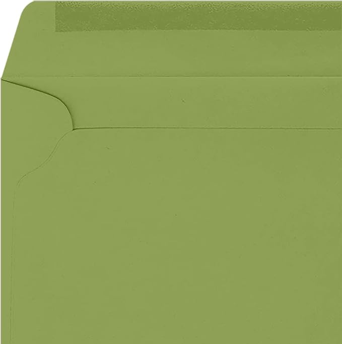 LUXPaper 9 x 12 Booklet Envelopes | Avocado Green | 70lb. Text | 250 Qty - Image 4