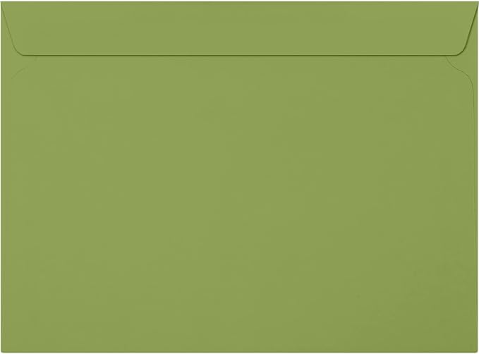 LUXPaper 9 x 12 Booklet Envelopes | Avocado Green | 70lb. Text | 250 Qty by LUXPaper