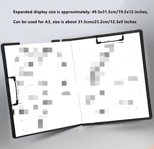 2 Pcs Folding Clipboard, Clipboard Foldable 9x12.5 Waterproof File Folder Clip - Image 3