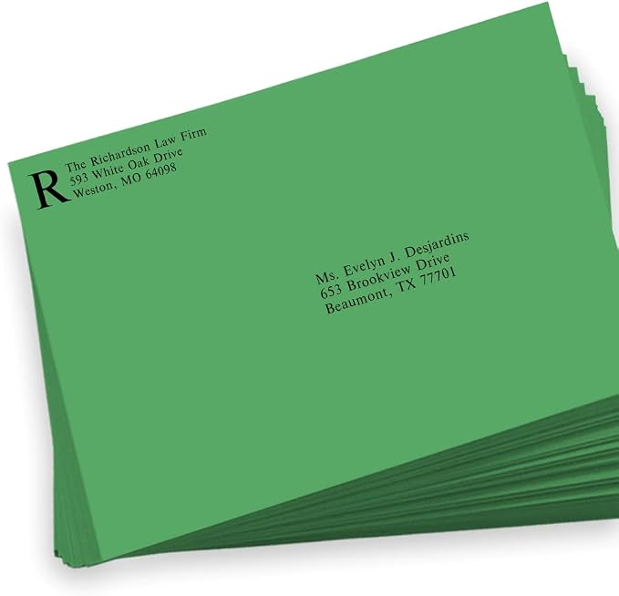 LUXPaper 9 x 12 Booklet Envelopes | Holiday Green | 80lb. Text | 50 Qty - Image 4