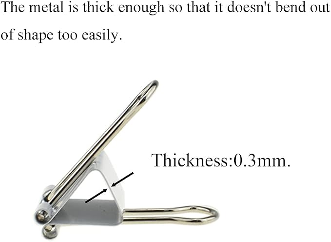 HAHIYO Binder Clips Paper Clamps Spring Steel Sturdy Medium 1.26 inches Width - Image 3