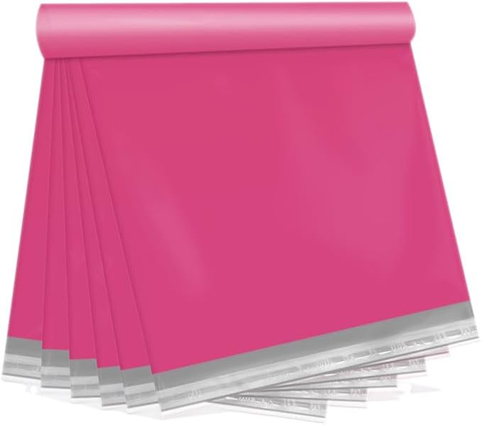Pink Poly Mailers 14.5x19 Inch, 100 Pack, Shipping Bags | Self-seal package bags by Unknown
