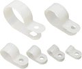 Cable Clamp 200 Pcs Black Nylon Screws Plastic R-Type Cable Clamp Clips by Alamic