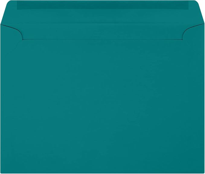 LUXPaper 9 x 12 Booklet Envelopes | Teal | 80lb. Text | 1, 000 Qty - Image 2
