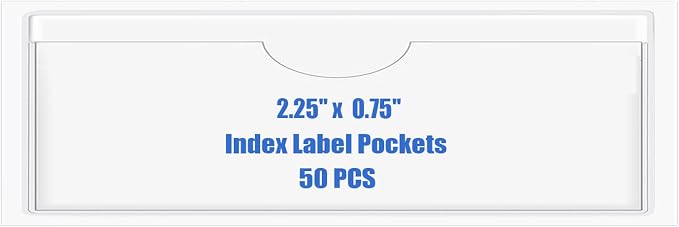 Origin-Joy 50 PCS Self-Adhesive Index Label Pockets by Origin-Joy