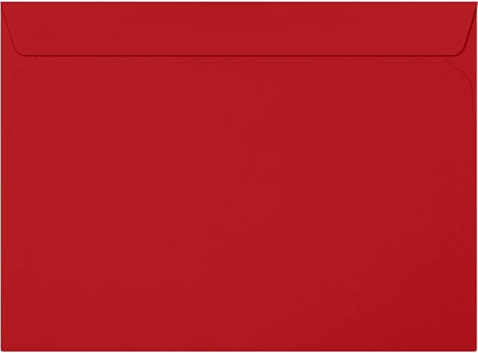 LUXPaper 9 x 12 Booklet Envelopes | Holiday Red | 60lb. Text | 250 Qty by LUXPaper