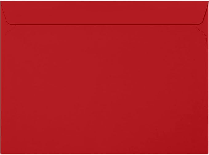 LUXPaper 9 x 12 Booklet Envelopes | Holiday Red | 60lb. Text | 50 Qty by LUXPaper