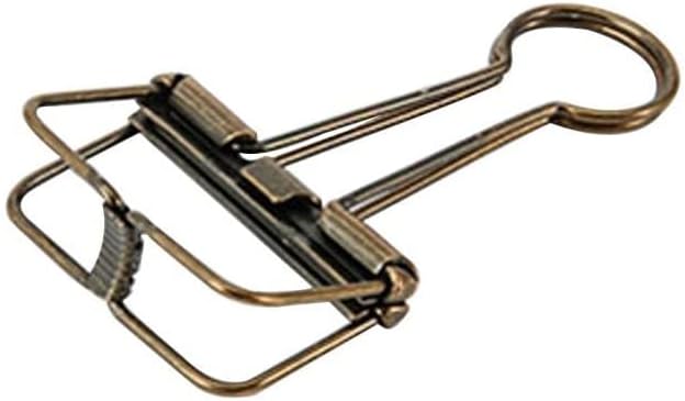 Hollow Out Paper Binder Clip Invoice Bill Clip Office Supplies Pack of 10 - Image 2