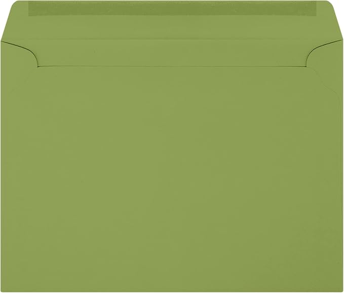 LUXPaper 9 x 12 Booklet Envelopes | Avocado Green | 70lb. Text | 500 Qty - Image 2