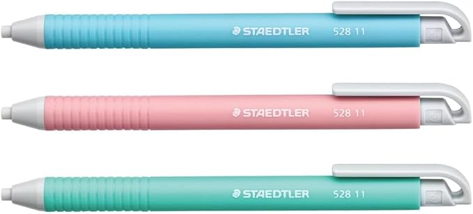 STAEDTLER Vinyl Eraser Holder 18-Pack: 3 Units Retractable Erasers - Image 4