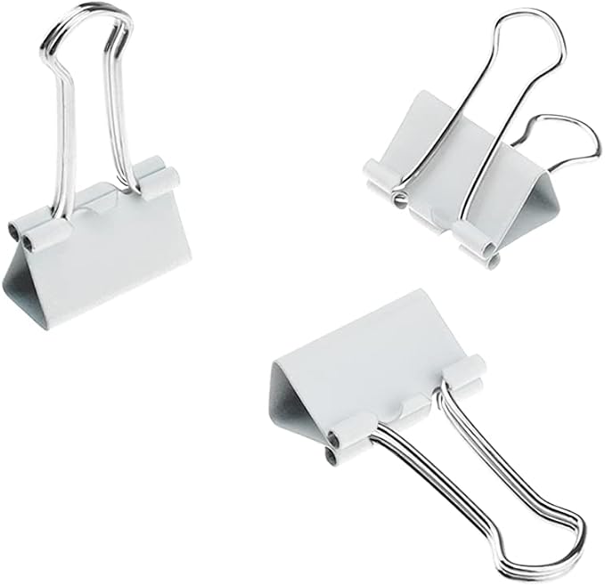 HAHIYO Binder Clips Paper Clamps Spring Steel Sturdy Medium 1.26 inches Width by HAHIYO