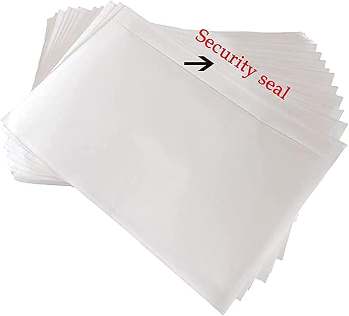 LabelMore 6" x 9" Clear Adhesive Packing List Envelopes Pouch - Image 3